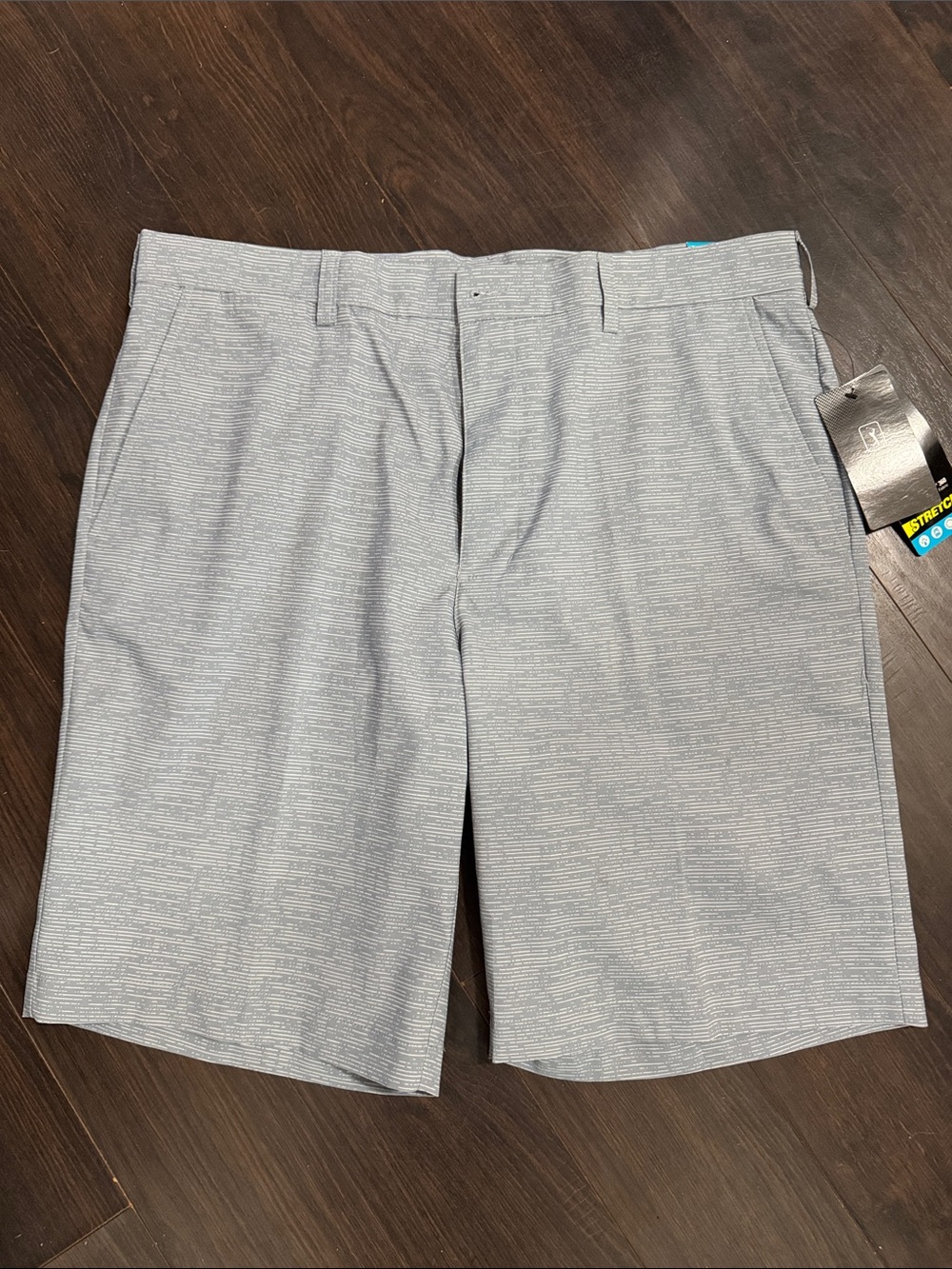 PGA TOUR Men's Light Blue Flat Front Performance Shorts